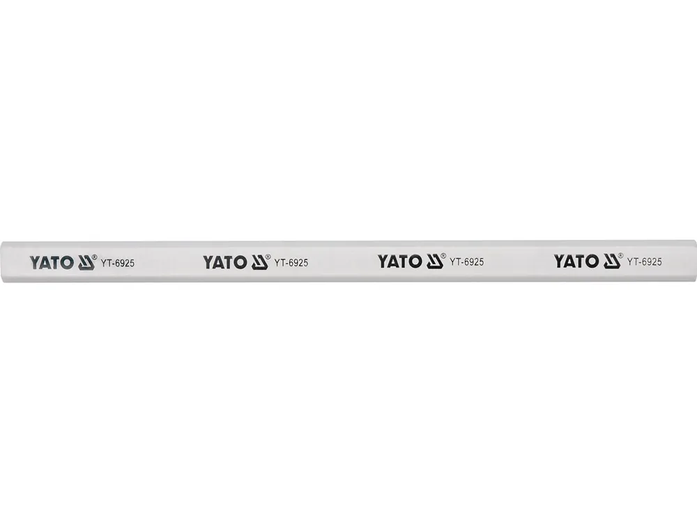 Олівець столярний YATO : L= 245 мм х 15 мм, білий. паков. 144 шт.