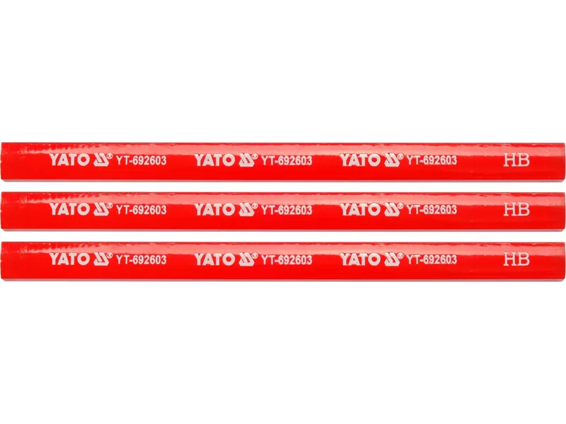 Олівці столярні YATO: з твердістю HB L= 175х 5х 2 мм. 3 шт,