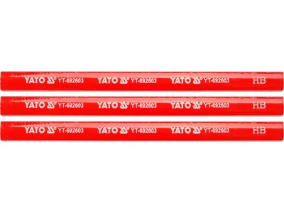 Олівці столярні YATO: з твердістю HB L= 175х 5х 2 мм. 3 шт,