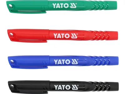 Маркери технічні YATO 4 шт, синій, червоний, чорний і зелений
