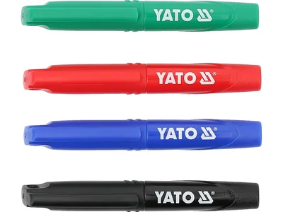 Маркери технічні YATO 72 шт, синій, червоний, чорний і зелений