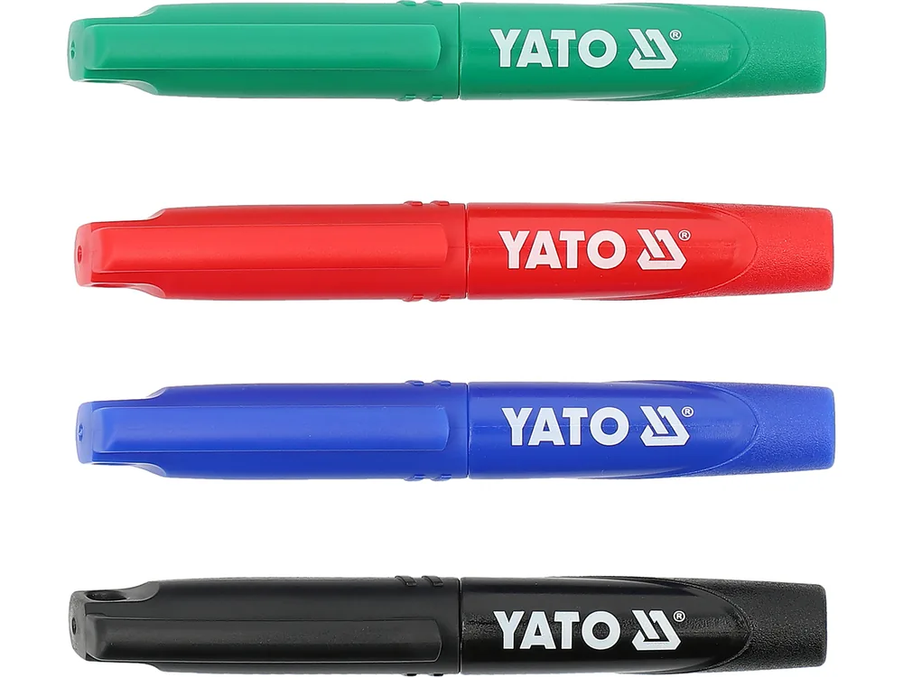 Маркери технічні YATO 72 шт, синій, червоний, чорний і зелений