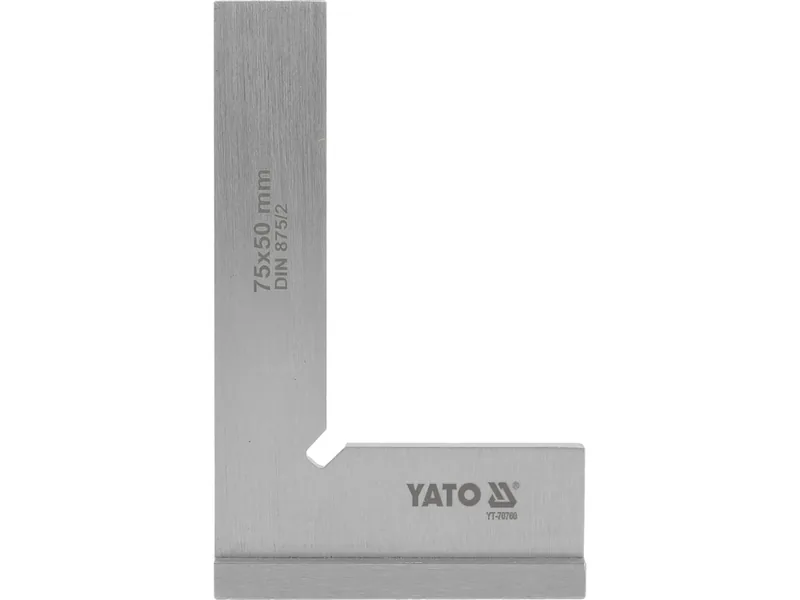 Кутник слюсарний 90° YATO з широкою основою, 75 х 50 мм