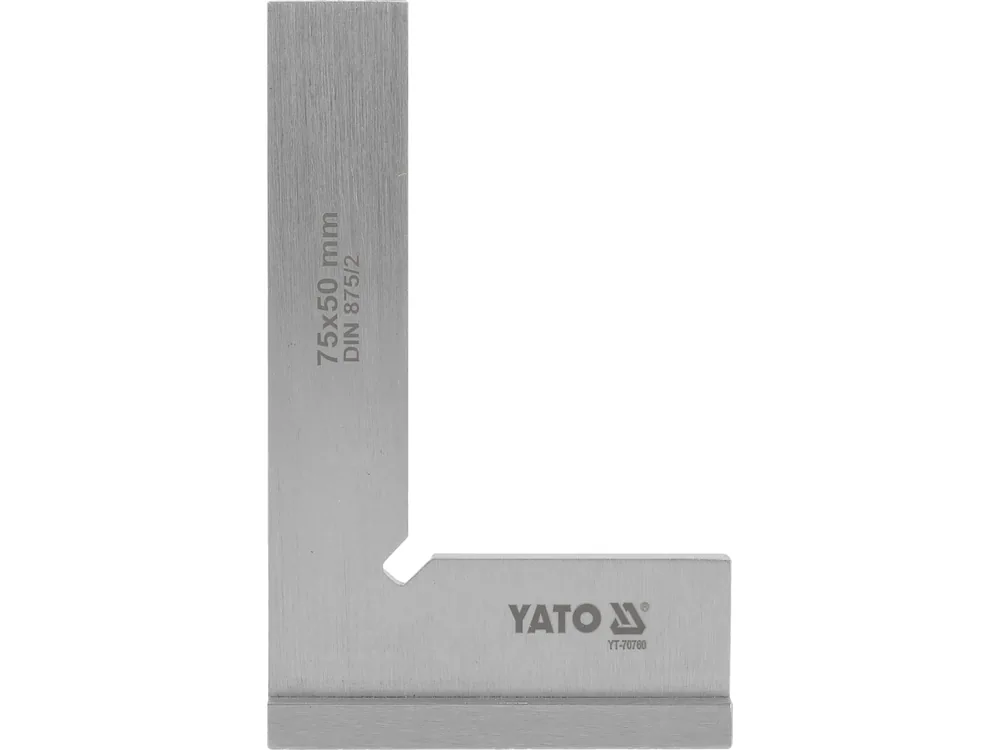 Кутник слюсарний 90° YATO з широкою основою, 75 х 50 мм