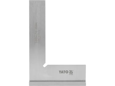 Кутник слюсарний 90° YATO з широкою основою, 100 х 70 мм
