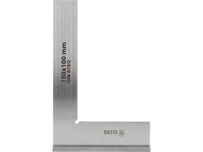 Кутник слюсарний 90° YATO з широкою основою, 150 х 100 мм