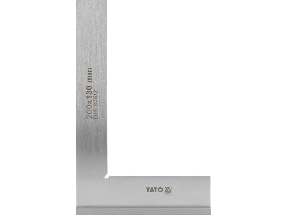 Кутник слюсарний 90° YATO з широкою основою, 200 х 130 мм