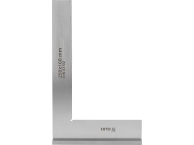 Кутник слюсарний 90° YATO з широкою основою, 250 х 160 мм