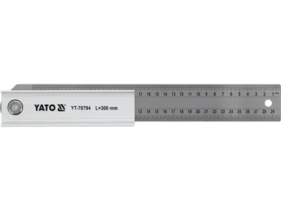 Кутник регульований 90°-45°-135° YATO l= 300 мм зі стопкою l= 160 мм