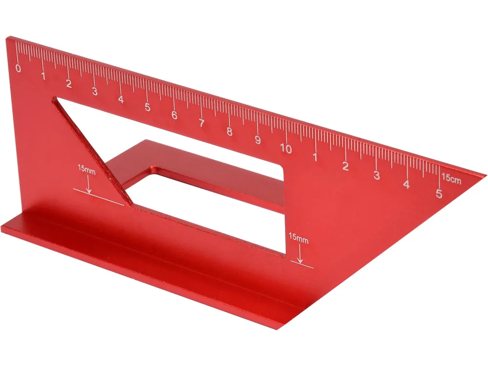 Кутник "японський" алюмінієвий YATO до кутів 90° і 45°, l= 150 мм