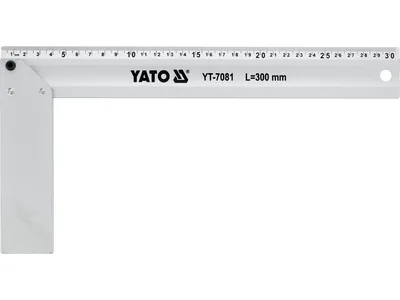 Кутник столярний алюмінієвий YATO : l= 300 мм