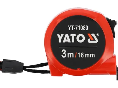 Рулетка вимірювальна YATO : L= 3 м x16 мм