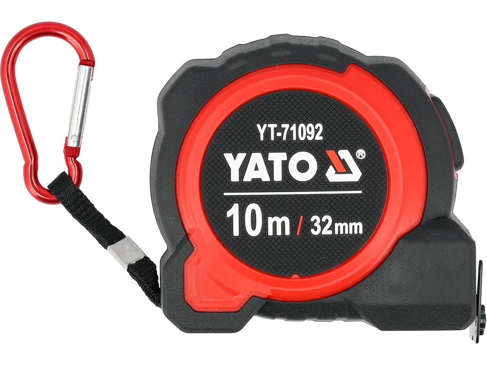 Рулетка з сталевою стрічкою YATO L= 10м x 32мм, нейлоновим покриттям і магнітним наконечником
