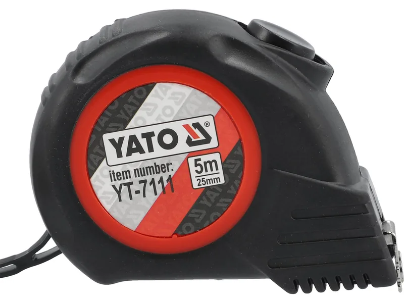 Рулетка YATO : L= 5 м х 25 мм. з нейлоновим покриттям, магнітним наконечником