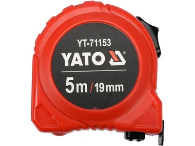 Рулетка YATO : L= 5 м x 19 мм. сталева стрічка з нейлоновим покриттям. подвійне блокування