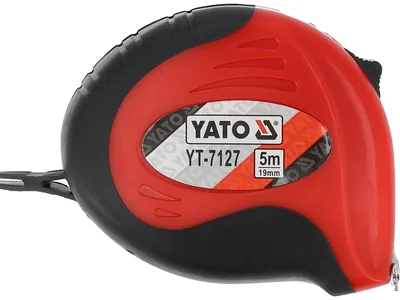 Рулетка YATO : L= 5 м x 19 мм, з магнітним наконечником і нейл. покриттям