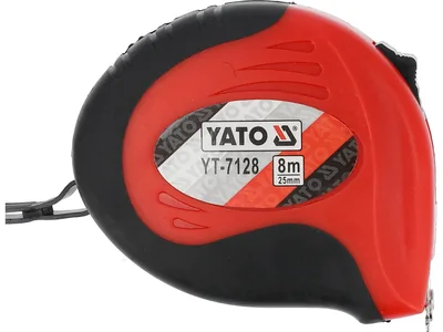 Рулетка YATO : L= 8 м x 25 мм, з магнітним наконечником і нейл. покриттям