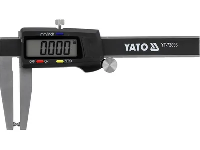 Штангенциркуль для гальмівних дисків електронний YATO : l= 180 мм, діап.- 0-70мм, точн± 0,03мм, 55мм
