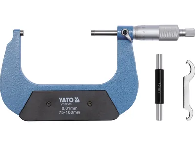 Мікрометр YATO з точністю 0.01 мм в діапазоні 75 - 100 мм
