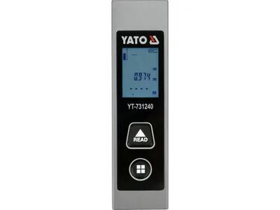 Дальномір лазерний кишен YATO з LCD- диспл, дальн- 30 м, похибка ±5 мм, живл- акумул.: 3,7 В, 220 мА