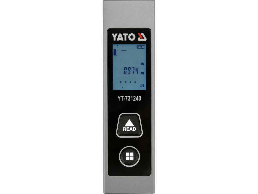 Дальномір лазерний кишен YATO з LCD- диспл, дальн- 30 м, похибка ±5 мм, живл- акумул.: 3,7 В, 220 мА