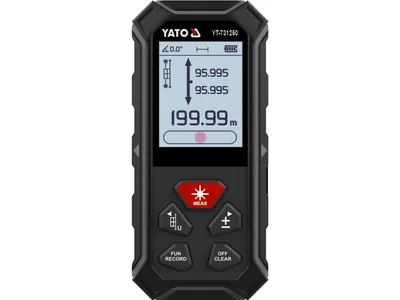 Дальномір лазерний 2 напрямний YATO LCD- дисплей, дальн- 2х 100м, пох ±2мм, живл акум 3,7В 850мАГод