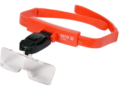Лінза на голову з підсвіткою YATO: 2 LED, 5 шт. з кратністю: 1х, 1.5х, 2х, 2.5х, 3.5х