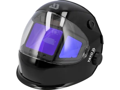 Маска електрозварювальника YATO TRUE COLOR з автозатемнюв фільтром 117х 156х 9,4мм, вічко- 108х82 мм
