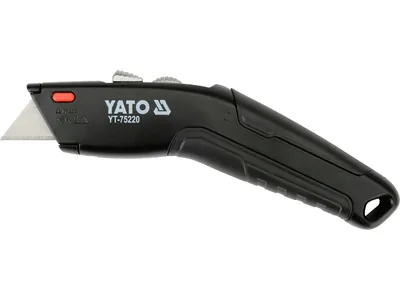 Ніж YATO з подвійним висувним трапецевидним лезом 61х 19 мм + 3 трапец. леза і 3- гакові