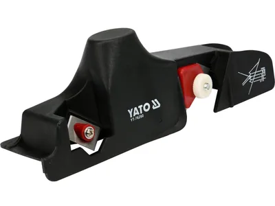 Рубанок для знімання фаски г/к плит YATO : t= 9,5-15 мм, 2 леза, L= 240х 60 мм