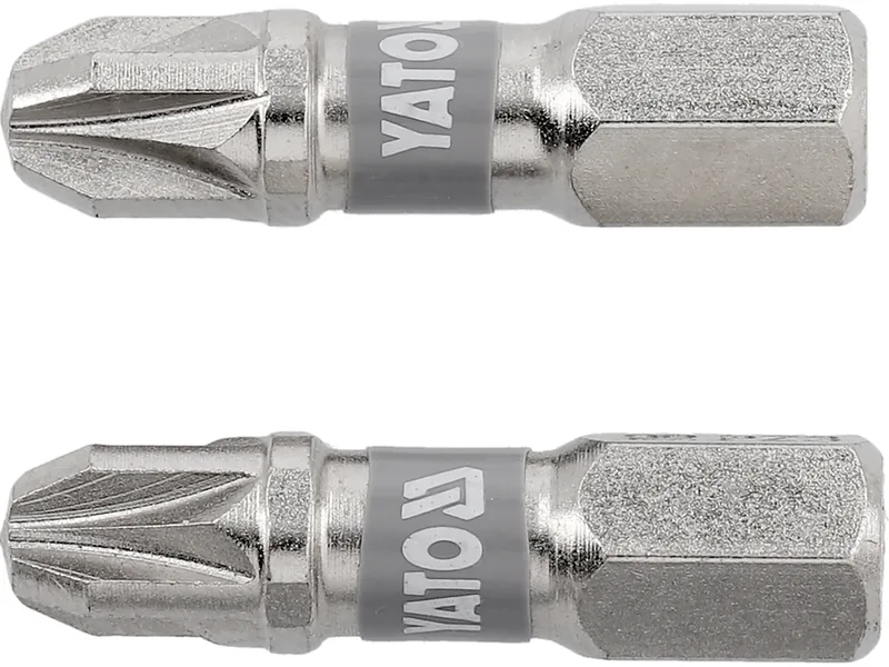 Насадка викруткова YATO PZ3 х 25мм. HEX 1/4", покрита нікелем, 2шт.