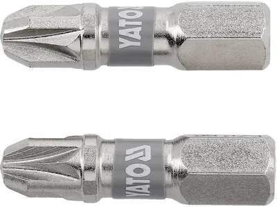 Насадка викруткова YATO PZ3 х 25мм. HEX 1/4", покрита нікелем, 2шт.