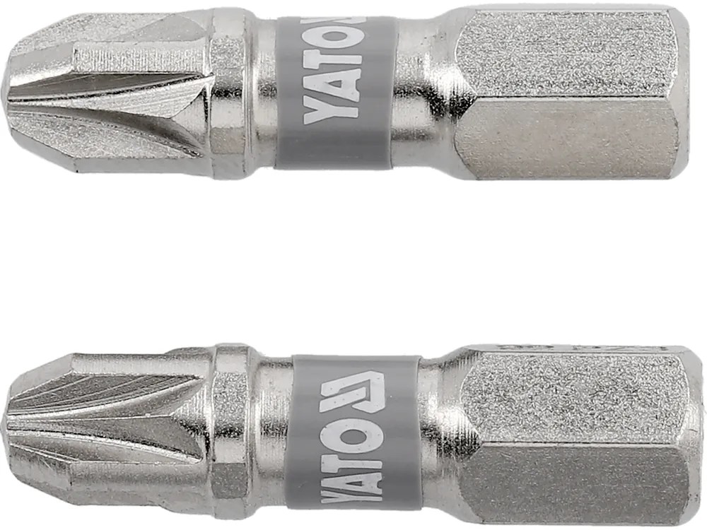 Насадка викруткова YATO PZ3 х 25мм. HEX 1/4", покрита нікелем, 2шт.