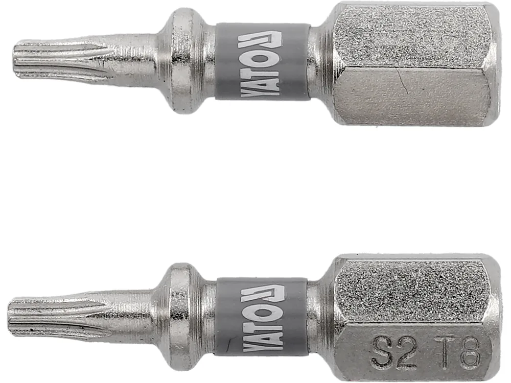 Насадка викруткова YATO TORX T8 х 25мм. HEX 1/4", покрита нікелем, 2шт.