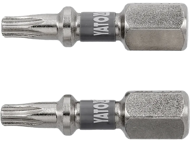Насадка викруткова YATO TORX T15 х 25 мм. HEX 1/4", покрита нікелем, 2 шт.