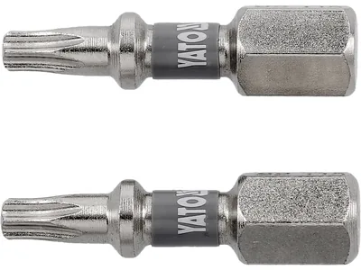 Насадка викруткова YATO TORX T15 х 25 мм. HEX 1/4", покрита нікелем, 2 шт.