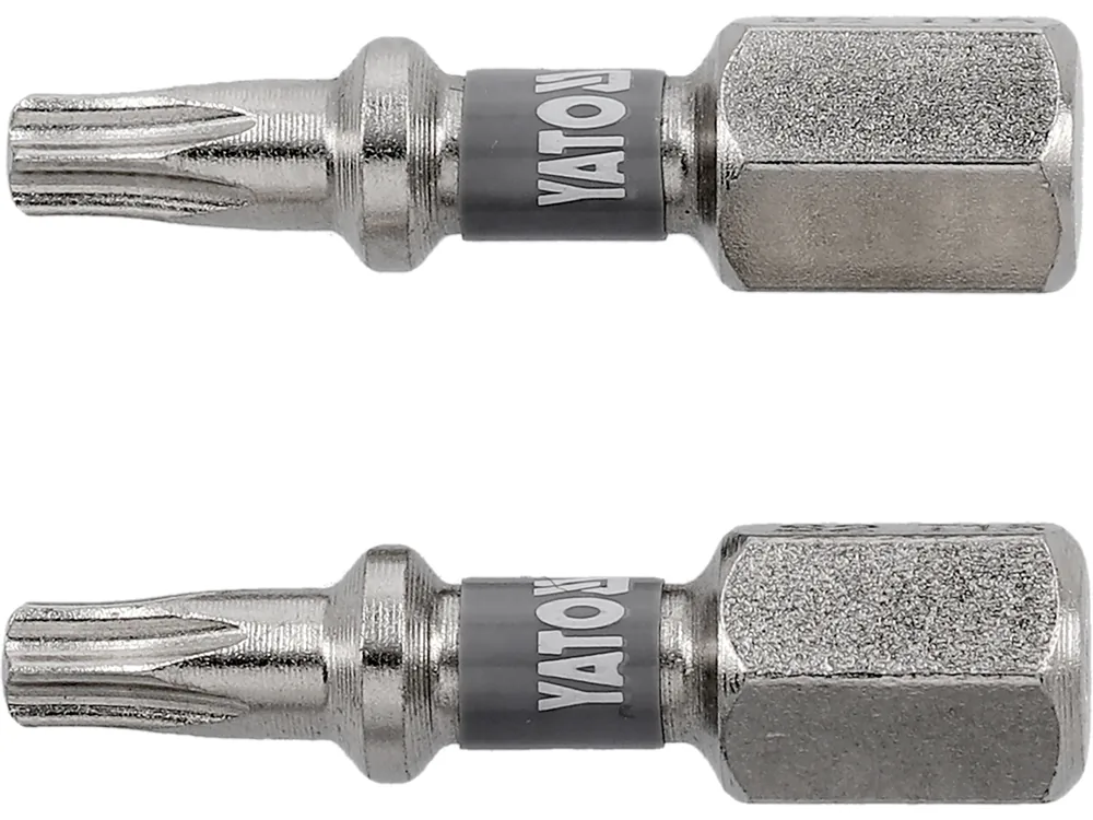 Насадка викруткова YATO TORX T15 х 25 мм. HEX 1/4", покрита нікелем, 2 шт.