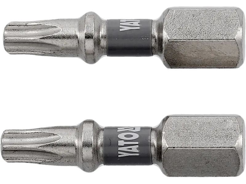 Насадка викруткова YATO TORX T20 х 25 мм. HEX 1/4", покрита нікелем, 2 шт.