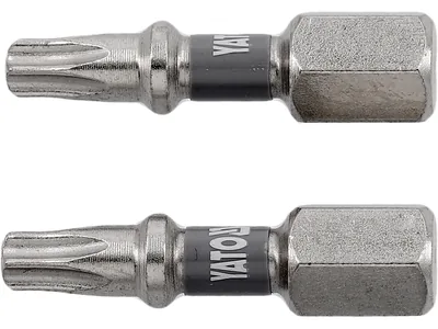 Насадка викруткова YATO TORX T20 х 25 мм. HEX 1/4", покрита нікелем, 2 шт.