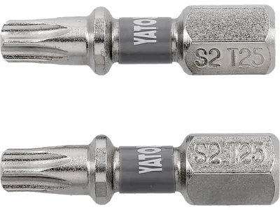 Насадка викруткова YATO TORX T25 х 25 мм. HEX 1/4", покрита нікелем, 2 шт.