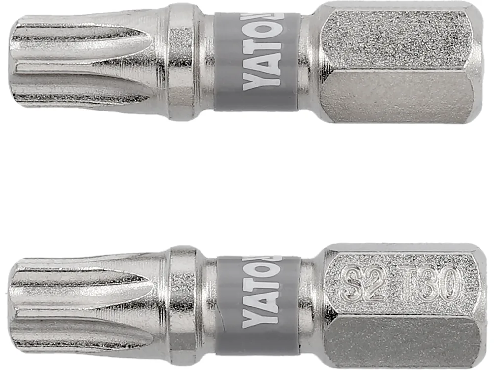 Насадка викруткова YATO TORX T30 х 25 мм. HEX 1/4", покрита нікелем, 2 шт.