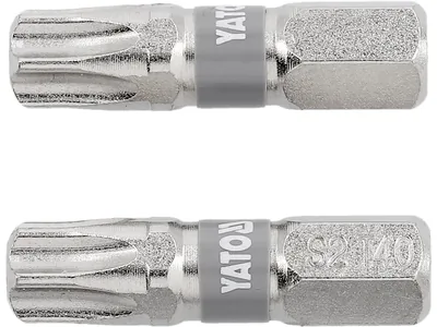 Насадка викруткова YATO TORX T40 х 25 мм. HEX 1/4", покрита нікелем, 2 шт.