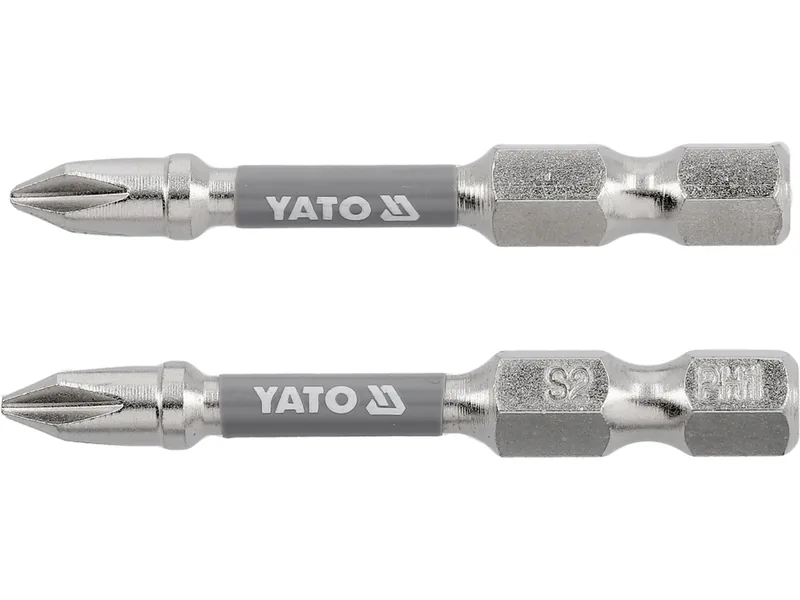 Насадка викруткова YATO PH1 х 50мм. HEX 1/4", покрита нікелем, 2шт.