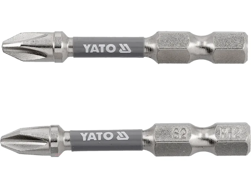 Насадка викруткова YATO PH2 х 50 мм. HEX 1/4", покрита нікелем, 2шт.
