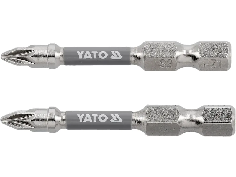Насадка викруткова YATO PZ1 х 50мм. HEX 1/4", покрита нікелем, 2шт.