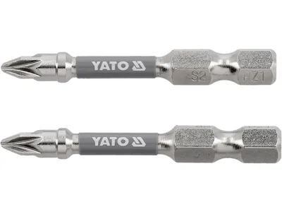 Насадка викруткова YATO PZ1 х 50мм. HEX 1/4", покрита нікелем, 2шт.