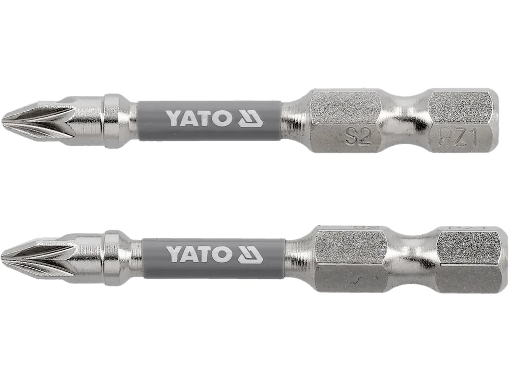Насадка викруткова YATO PZ1 х 50мм. HEX 1/4", покрита нікелем, 2шт.