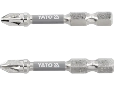 Насадка викруткова YATO PZ2 х 50мм. HEX 1/4", покрита нікелем, 2шт.