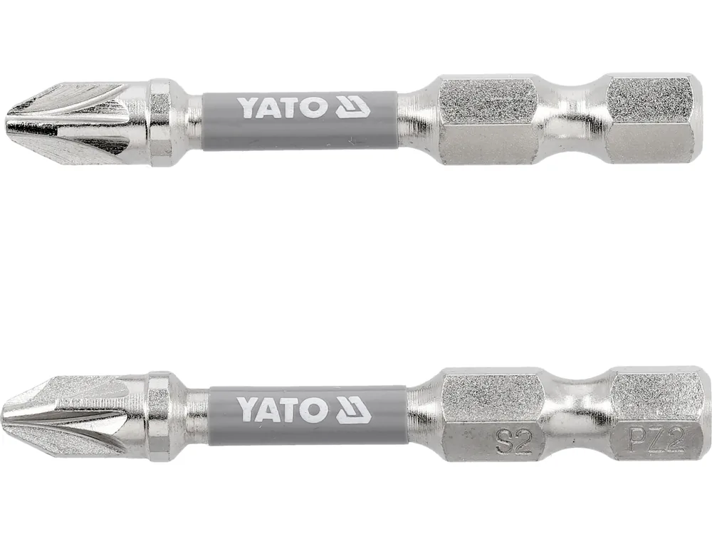 Насадка викруткова YATO PZ2 х 50мм. HEX 1/4", покрита нікелем, 2шт.