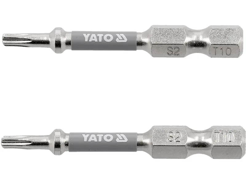 Насадка викруткова YATO TORX T10 х 50 мм. HEX 1/4", покрита нікелем, 2 шт.